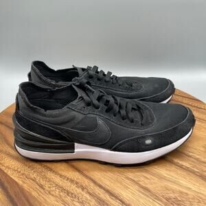 Nike Waffle One Shoes Mens Size 8 Black Running Comfort Walking Casual Sneakers